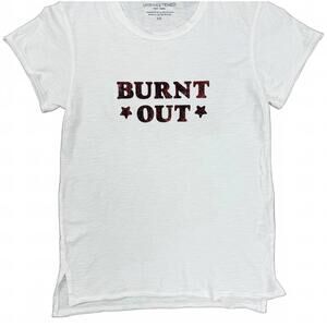 NEW UNSWEETENED women's slub cotton t-shirt in burnt out